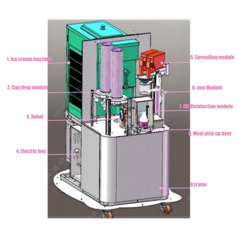 Fully Automatic Ice Cream Robot Vending Machine NF-320 - Image 5