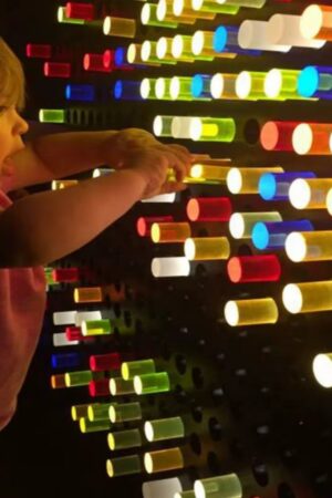 Interactive Acrylic Rod Light Panel Wall Indoor Playground